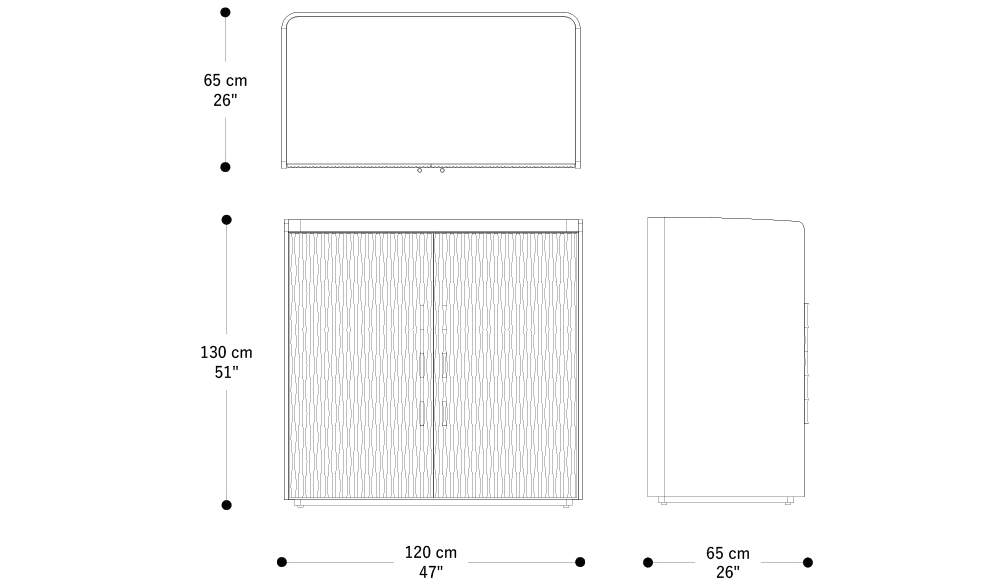 Imagen de las dimensiones principales del producto